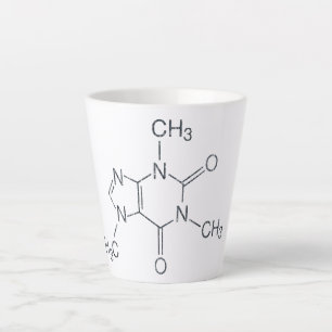 Caffeine Molecule for Coffee Lovers Two-Tone Coffe Latte Mug