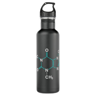 Caffeine Molecule - Funny Coffee Chemistry Pullove 710 Ml Water Bottle
