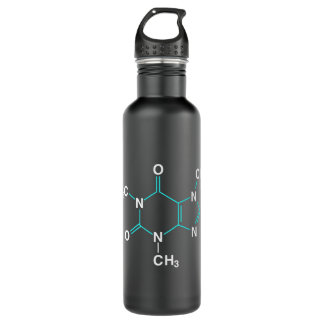 Caffeine Molecule - Funny Coffee Chemistry Pullove 710 Ml Water Bottle