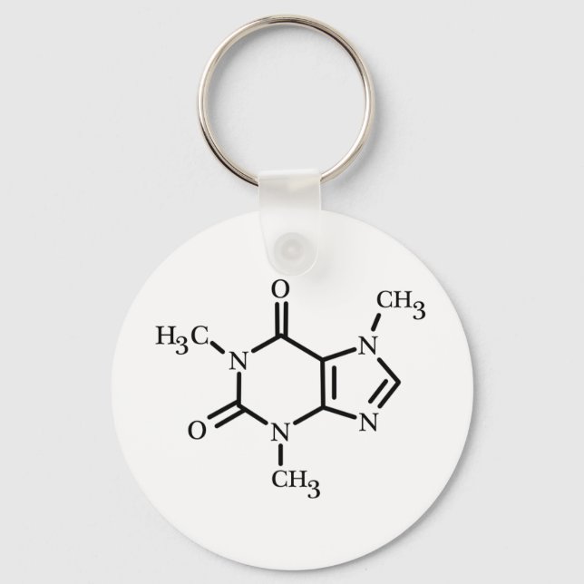 Caffeine Molecule keychain (Front)