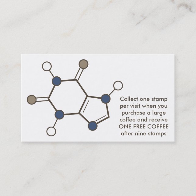 caffeine molecule loyalty card (Front)