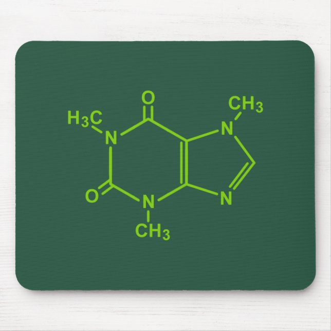 Caffeine Molecule Mouse Mat (Front)