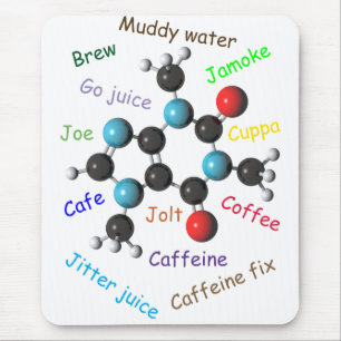 Caffeine molecule mouse mat