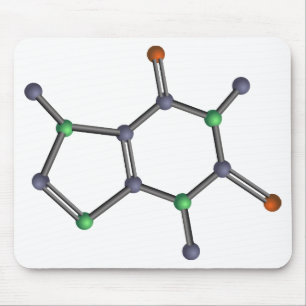 Caffeine molecule mouse mat