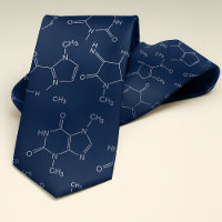 Caffeine Molecule Navy Blue