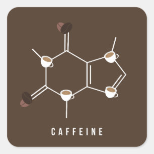 Caffeine Molecule Stickers