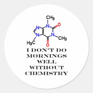 Caffeine Morning Black The MUSEUM Zazzle Gifts Classic Round Sticker