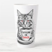 Caffeine Or Chaos Cat Coffee Lover Mug