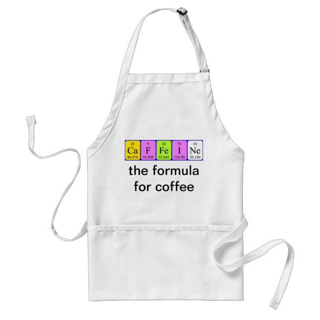 Caffeine periodic table apron (Front)