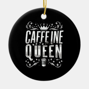 caffeine queen ceramic tree decoration