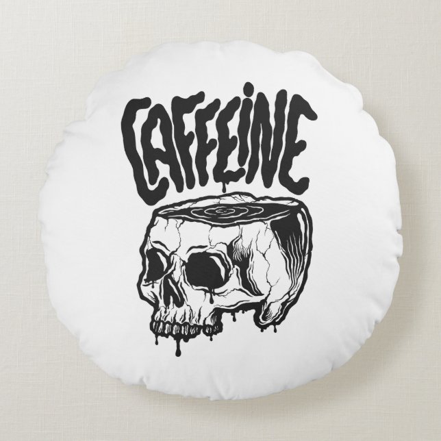 Caffeine Round Cushion (Front)