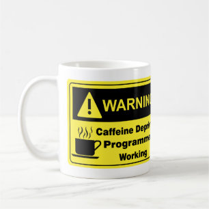 Caffeine Warning Programmer Coffee Mug