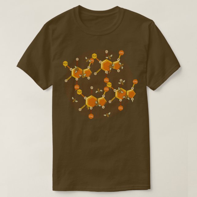 Caffeine Working Bee Hive by Tobe Fonseca T-Shirt (Design Front)