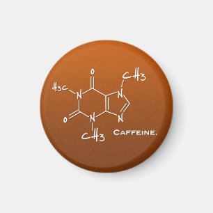 Caffiene molecule (chemical structure) magnet