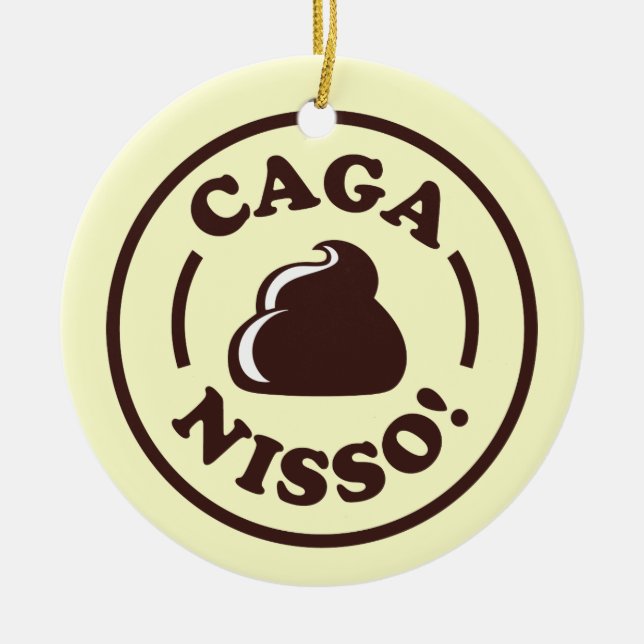 Caga Nisso! Ceramic Tree Decoration (Front)