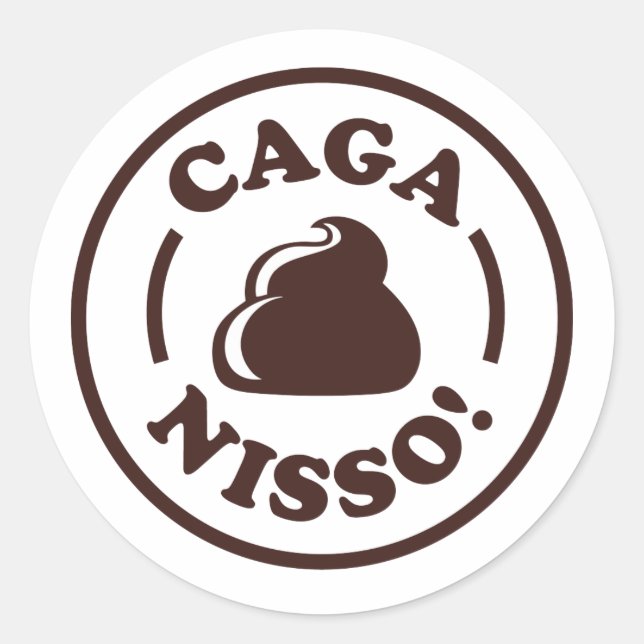 Caga Nisso! Classic Round Sticker (Front)