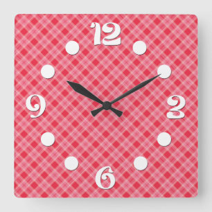 Cage retro square wall clock