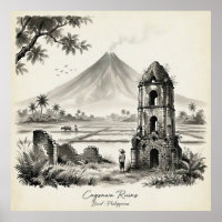 Cagsawa Ruins & Mayon Volcano Philippines