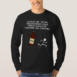 Caguama Beer Cerveza Bilingual Mexican Spanish Sl T-Shirt