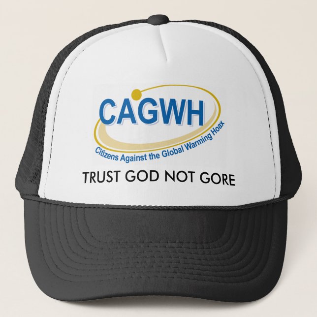 CAGWH HAT, TRUST GOD NOT GORE TRUCKER HAT (Front)
