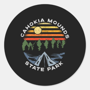 Cahokia Mounds State Park Illinois Forest Camping Classic Round Sticker