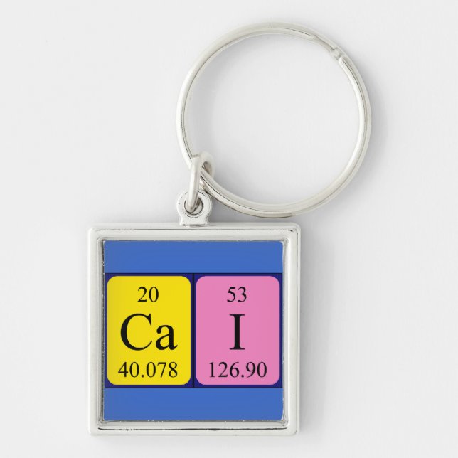 Cai periodic table name keyring (Front)