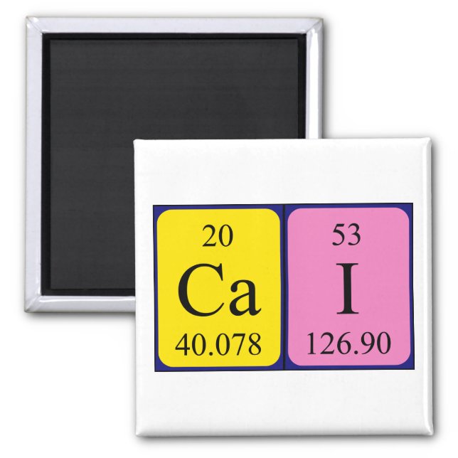 Cai periodic table name magnet (Front)