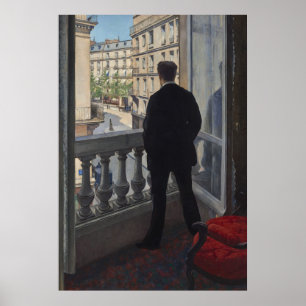 Caillebotte - A Young Man At His Window Poster