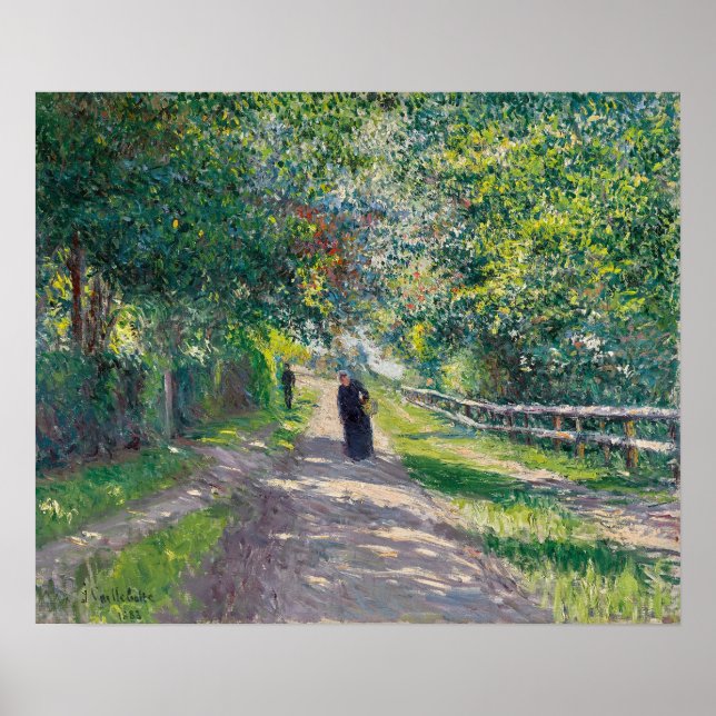Caillebotte - Alley From The Villa Of Flowers Poster (Front)