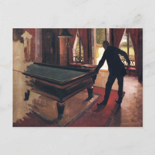 Caillebotte: Billiards Postcard (Front)