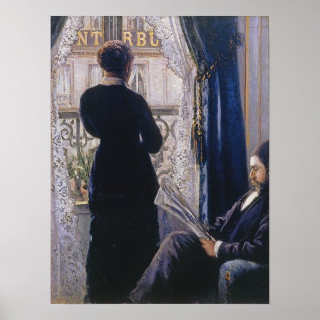 Caillebotte - Interior Woman At The Window Poster (Front)