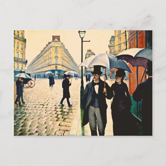 Caillebotte - Paris on a Rainy Day Postcard (Front)
