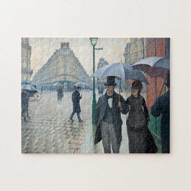Caillebotte Paris Street Rainy Day Painting Jigsaw Puzzle (Horizontal)