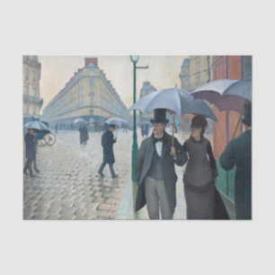Caillebotte Paris Street Rainy Day Painting Tissue Paper