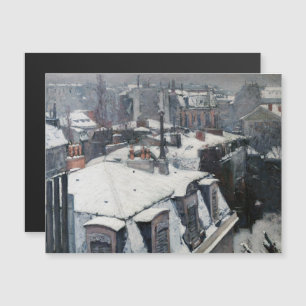 Caillebotte - Rooftops in the Snow Magnetic Card