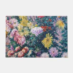 Caillebotte - White and Yellow Chrysanthemums Doormat
