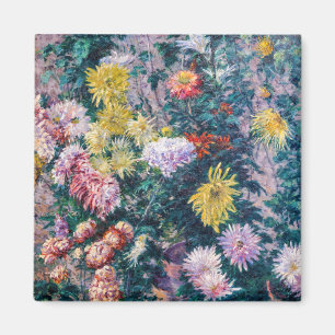 Caillebotte - White and Yellow Chrysanthemums Magnet