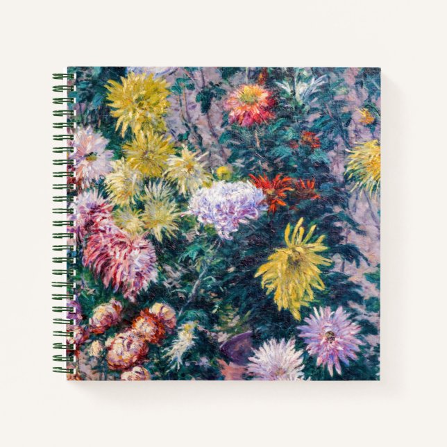 Caillebotte - White and Yellow Chrysanthemums Notebook (Front)