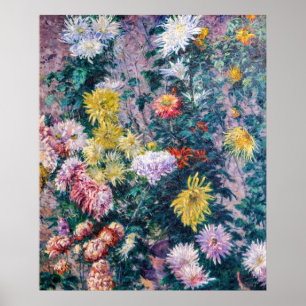 Caillebotte - White and Yellow Chrysanthemums Poster