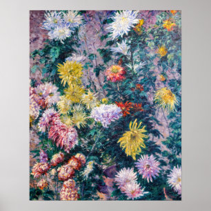 Caillebotte - White and Yellow Chrysanthemums Poster