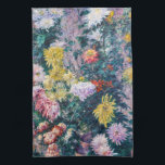 Caillebotte - White and Yellow Chrysanthemums Tea Towel<br><div class="desc">White and Yellow Chrysanthemums in the Garden at Petit Gennevilliers,  oil on canvas - Gustave Caillebotte,  1893</div>