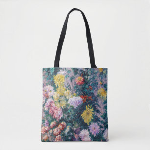Caillebotte - White and Yellow Chrysanthemums Tote Bag
