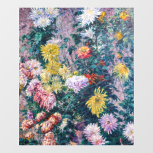 Caillebotte - White and Yellow Chrysanthemums Window Cling