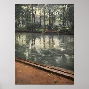 Caillebotte - Yerres Pluie Poster