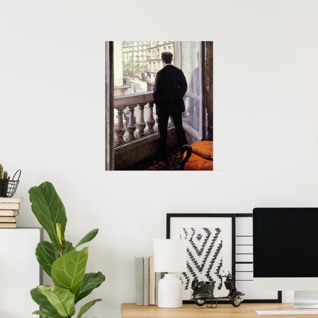 Caillebotte - Young Man at his Window Poster (Home Office)