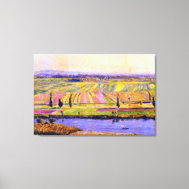 Caillebotte's La Plaine de Gennevilliers Canvas Print (Front)