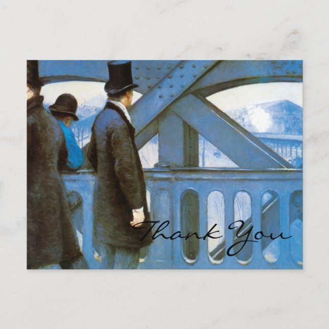 Caillebotte's Le Pont de l'Europe Postcard (Front)