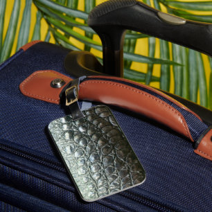 Caiman Alligator Skin-effect Wildlife Theme Luggage Tag