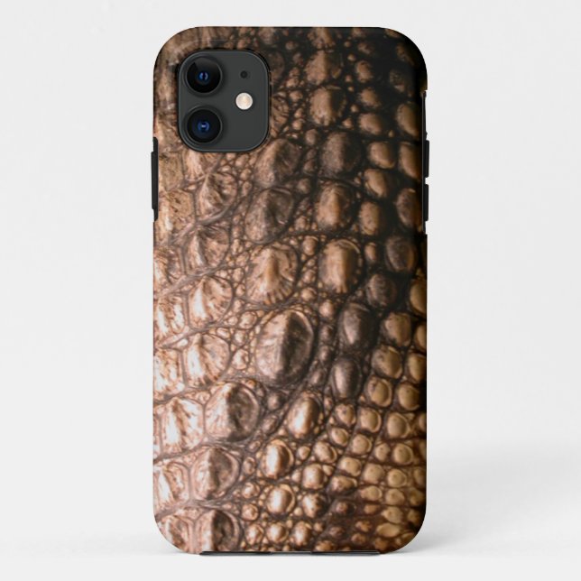 Caiman Crocodile Skin Reptile-Effect Phone Case (Back)