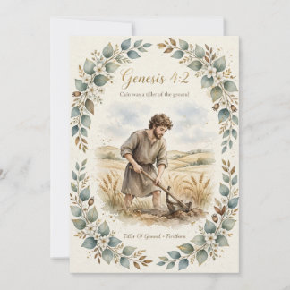 Cain Art Trading Card 5x7 - Genesis 4:2
